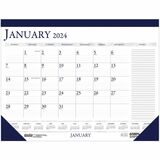 House of Doolittle Blue/Gray Print Monthly Desk Pad