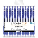Zebra Pen Sarasa Clip Gel Retractable Blue Pens