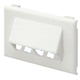 Panduit Pan-Way Classic 1 Gang 4 Socket Snap-on Faceplate