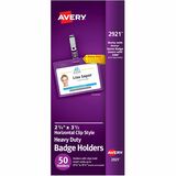 Avery® Heavy Duty Secure Top(TM) Clip Style Badge Holders