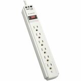 Eaton Tripp Lite Series Protect It! 6-Outlet Surge Protector, 6 ft. Cord, 790 Joules, Diagnostic LED, Light Gray Housing