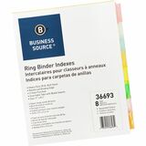 Business Source Insertable Tab Ring Binder Indexes