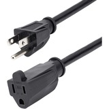 StarTech 25 ft Power Cord Extension - NEMA 5-15R to NEMA 5-15P