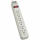 Eaton Tripp Lite Series Protect It! 6-Outlet Surge Protector, 15 ft. Cord, 790 Joules, Diagnostic LED, Light Gray Housing