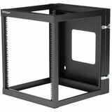 StarTech 12U 22in Depth Hinged Open Frame Wall Mount Server Rack