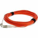 AddOn 15m Multi-Mode Fiber (MMF) Duplex LC/LC OM1 Orange Patch Cable