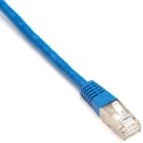 Black Box CAT6 250-MHz Stranded Patch Cable Slim Molded Boot - S/FTP, CM PVC, Blue, 7FT