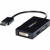 StarTech Travel A/V Adapter: 3-in-1 DisplayPort to VGA DVI or HDMI Converter