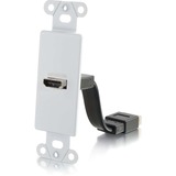 C2G HDMI Pass Through Decorative Wall Plate - White
