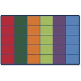 Carpets for Kids Color Rows 30-space Seating Rug