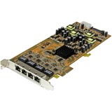 StarTech 4 Port Gigabit Power over Ethernet PCIe Network Card - PSE / PoE PCI Express NIC