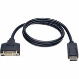 Tripp Lite series DisplayPort to DVI Cable Adapter, Converter for DP-M to DVI-I-F, 3-ft