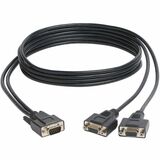 Tripp Lite High Resolution VGA Monitor Y Splitter Cable (HD15 M to 2x HD15 F), 6-ft