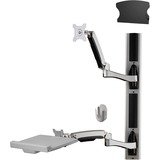 Amer Dual Arm Track Wall Mount (Display and Keyboard) with Long Display Arm