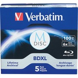 Verbatim M DISC BD-R XL 100GB 6X Lifetime Archival 5PK J/C