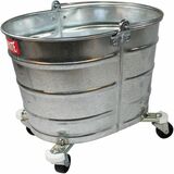 Impact Products Oval Galvanized Steel Bucket with 2" Casters