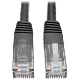 Tripp Lite series Cat6 Gigabit Molded Patch Cable (RJ45 M/M), Black, 7 ft