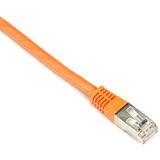 Black Box CAT6 250-MHz Stranded Patch Cable Slim Molded Boot - S/FTP, CM PVC, Orange, 5FT