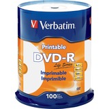 Verbatim DVD-R 4.7GB 16X Life Series White Inkjet Printable, Hub Printable-100pk Spindle