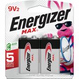 Energizer 9-Volt MAX Alkaline Batteries, 2-Packs