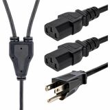StarTech Computer Power Cord - NEMA 5-15P to 2x C13 - 10 ft.