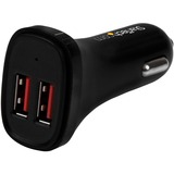 StarTech Dual-Port USB Car Charger - 24W/4.8A - Black