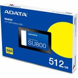 Adata Ultimate SU800 512 GB Solid State Drive - 2.5" Internal - SATA (SATA/600) - Black