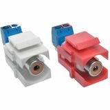 Tripp Lite series RCA Female Audio to Screw Terminal Keystone Jack Kit, Red/White