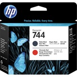 Hewlett Packard - HP 744 Matte Black/Chromatic Red DesignJet Printhead