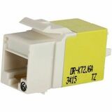 Ortronics Category 6a Keystone Jack, Lacing Cap Termination, Fog White