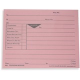 ALL-STATE LEGAL Message Pad Gummed Telephone Message Pad, 1 Part, Pink, 100 Sheets/Pad, 10 Pads/PK