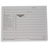 ALL-STATE LEGAL Message Pad Gummed Telephone Message Pad, 1 Part, White, 100 Sheets/Pad, 10 Pads/PK