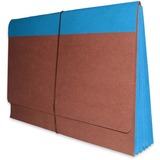 Fibre-Guard Recycled File Wallet 10"H x 15"W with 5 1/4" Fully Reinforced Blue Gusset, Fibre-Guard Wallet , Elastic Cord Closure, Recycled, 10% PCW, 25/CT