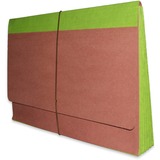 Fibre-Guard Recycled File Wallet 10"H x 15"W with 5 1/4" Fully Reinforced Green Gusset, Fibre-Guard Wallet, Elastic Cord Closure, Recycled, 10% PCW, 25/CT