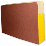 Fibre-Guard Recycled Expanding File 9 1/2"H x 14 3/4"W with 5 14" Fully Reinforced Yellow Gusset, Fibre-Guard Pocket, Recycled, 10% PCW, 25/CT