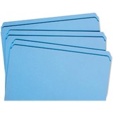 ALL-STATE LEGAL Straight Tab Cut Letter Recycled Top Tab File Folder Letter, 11 pt., Straight Cut Tab, Blue File Folder, Recycled, 10% PCW, 100/BX