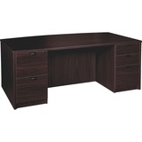 Lorell Prominence 2.0 Bowfront Double-Pedestal Desk