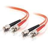 C2G 30m ST-ST 62.5/125 OM1 Duplex Multimode PVC Fiber Optic Cable - Orange