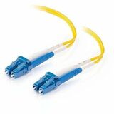 C2G 6.6ft (2m) LC-LC 9/125 OS2 Duplex Single-Mode PVC Fiber Optic Cable - Yellow