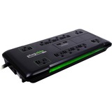 Plugable 12-Outlet Power Strip with 2-Port USB Charger (25ft/7.6m Cable)