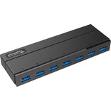 Plugable USB 3.0 7-PORT HUB WITH 2 BC 1.2 CHARGING PORTS AND 36W POWER ADAPTER