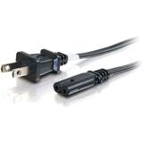 C2G 6ft (1.8m) 18 AWG 2-Slot Non-Polarized Power Cord (NEMA 1-15P to IEC320C7)