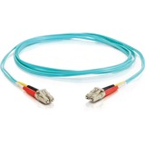 C2G 3m LC-LC 10Gb 50/125 OM3 Duplex Multimode PVC Fiber Optic Cable - Aqua