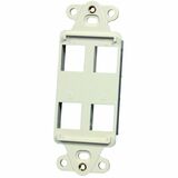 Ortronics Keystone Techchoice Rectangular Stylistics Frame, 4-Port, Fog White