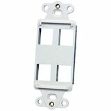 Ortronics Keystone Techchoice Rectangular Stylistics Frame, 4-Port, White