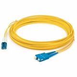 AddOn 0.3m LC (Male) to SC (Male) Microboot Yellow OS2 Duplex Fiber OFNR (Riser-Rated) Patch Cable