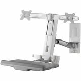 Amer Single Arm Wall Mount Workstation (Dual Display and Keyboard)