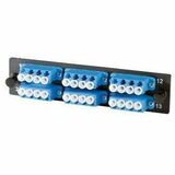 Ortronics Q-Series OFP Adapter Panel, 6-LC Quad , 24 fiber, single-mode Blue adapters, OS2