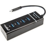 Rocstor Slim Portable 4 Port USB C Hub