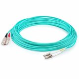 AddOn 3m LC (Male) to SC (Male) Straight Aqua OM4 Duplex Plenum Fiber Patch Cable